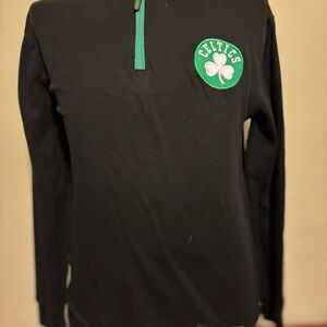 Boston Celtics 1/4 Zip Black and Green sweatshirt